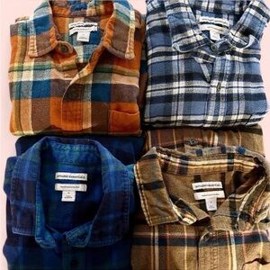 Men's Flannel 4-Pack Shirts, Sz M, Gorpcore Casual